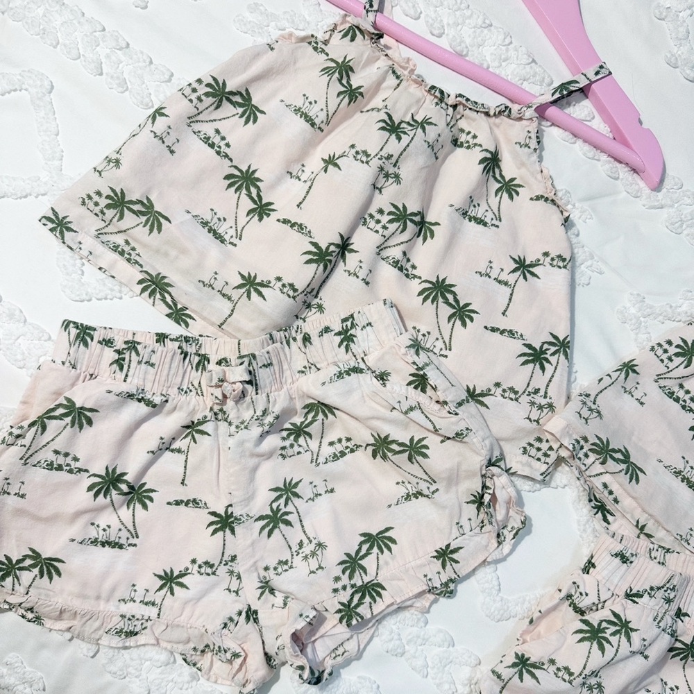 Janie and Jack Palm Tree Print Kids Matching Set